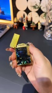 Bật Lửa Gas Đá Dupont Khảm Xà Cừ ( Xài Gas - Lửa Thường)