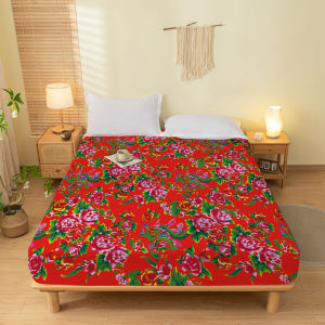 Northeast Big Flower Retro Nostalgic One-Piece Bedspread Bed Sheets All-Inclusive Bedspread Single Product Bed Protective Cover Can Be Customized