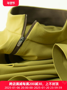 Luxurious Spring Autumn Warm Fleece High Elastic Half Zip Long Sleeve Mens Slim Fit Seamless Light Business Casual Base Shirt