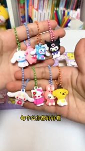 40 Holes Sanrio Blind Box Melody Kuromi Cinnamon Dog Figure Cute Doll Ornament Keychain Hanging Pendant Surprise Toys Box Capybara Blind kapibala