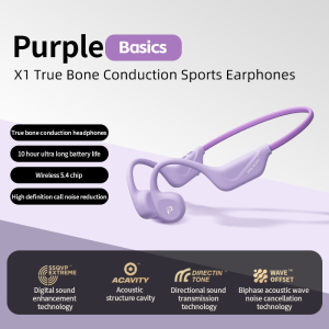 POLVCDG X1 Bone Conduction Cycling Earphones 32GB Memory Bluetooth 5.4 Open Running Headset Sports Technology 2025 Model