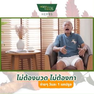 พร้อมส่ง (1 กระปุก)แฮปปี้ เทรนด์ เฮิร์บ (Happy Trends Herbs) ดูแล ฟื้นฟูไข้ข้อ ปวดกล้ามเนื้อตามร่างกาย