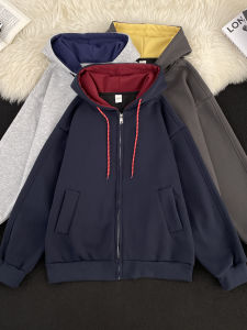 เสื้อสเวตเตอร์คอกลมแขนยาวทรงหลวมสไตล์เกาหลีสำหรับฤดูใบไม้ร่วงปี 2025 สำหรับผู้ชายและผู้หญิง แจ็คเก็ตกันหนาวแบบลำลอง