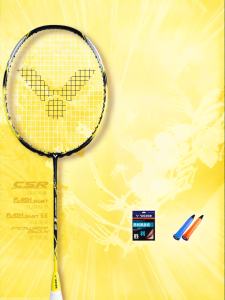Victor | Yellow Attack Carbon Mens Badminton Racket