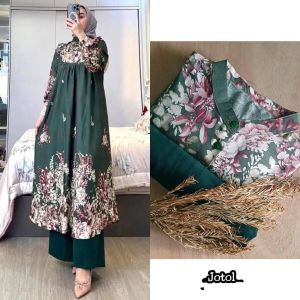 New Setelan Tunik Terbaru Wanita Kekinian// LUNA SET LONG TUNIK BEST SELLER