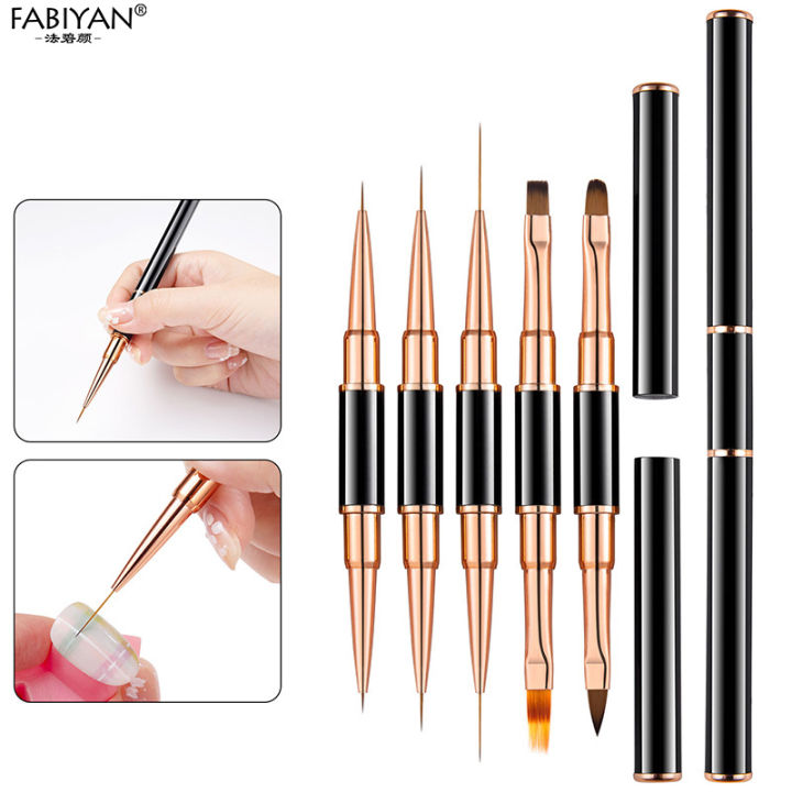 Nail Art Brush Black Nail Painting Pen Nail Tips Design Drawing Line