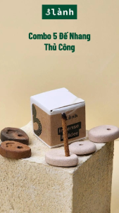 Bộ 5 Đế Cắm Nhang Trầm Hương Nhang Thủ Công Bằng Gốm Đất Sét Thủ Công Khe Nhang 3mm