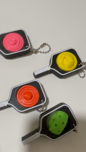 Pickleball Gyro Fidget Keychain PixelWorks Stress Relief Keychain