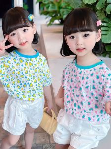 Sweet and Loose Printed Leopard Summer New T-shirt