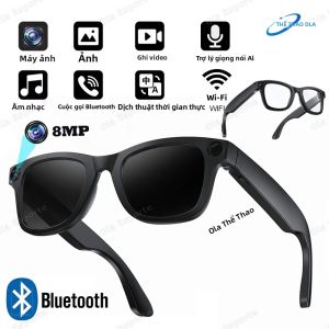 Kính Thông Minh AI Hai Ống Kính Gọi Bluetooth Tích Hợp Camera 800W Trợ Lý Giọng Nói Nghe Nhạc Và Chức Năng Dịch Thuật