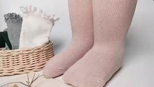 New Baby Girls Socks Long Knee High Ruffle Sock Kids Soft Cotton Toddlers Socks For 0-5 Years Childrens Princess Socks