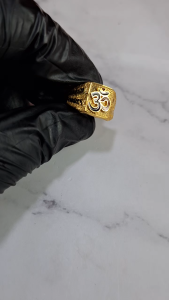 4.00GM-916 SANSKIT OM RING-916 CIN CIN-916 RING-916 INDIAN RING-916 RING-916 CIN CIN EMAS-916 GOLD-916 SANSKRIT OM RING-916 CIN CIN-MAANOH PATHER