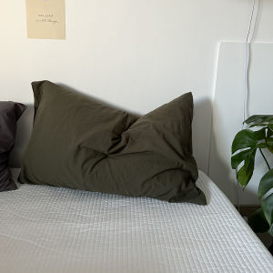 Vỏ Gối Cotton Họa Tiết Dọc Tươi Mới Cho Học Sinh Dùng Một Người Một Gói Một Vỏ Gối Cotton Nguyên Chất Họa Tiết Dọc Mềm Mại Thoải Mái