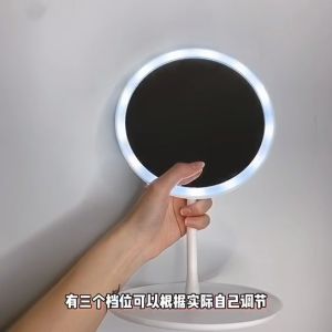 Jumper Kids กระจกแต่งหน้า กระจกตั้งโต๊ะ กระจกแต่งหน้าพร้อมไฟ LED กระจกแต่งหน้ามีไฟ กระจกแต่งหน้าพกพา ปรับระดับ ชาร์จไฟได้ พร้อมสาย USB