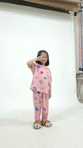 Kiminori SOKA.CP Setelan Baju Tidur Anak Perempuan Lengan Pendek