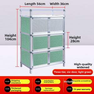 Easy-assembly Multi-function Aluminum Kitchen Storage Cabinet