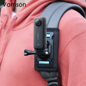 Kẹp Gắn Ba Lô Xoay 360 Độ Vamson Dành Cho Insta360 X3 One X2 DJI Action 3 2 GoPro - Phụ Kiện Máy Ảnh Đa Năng