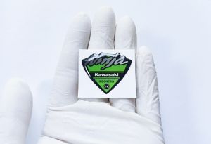 Sticker timbul Kawasaki Ninja kecil emblem resin lentur