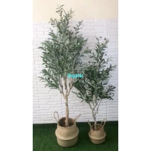 Pohon Artificial Tanaman Hias Zaitun Olive X3 T140 & T180 Latex Cover Anyaman Purun Belly Dekorasi Studio Esthetic