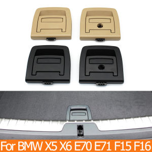 Kereta belakang Trunk Luggage Tail Cover Mat Floor Carpet Handle Button Latch untuk BMW X5 X6 E70 E71 E72 F15 F16 5GT F07 51479120283