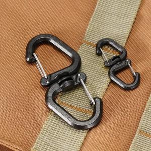 Backpacks Carabiner With 360 Degree Swivels Portable S/D Chain Hook Camping Double Hook Backpacks Buckles Camping Accessory S/M