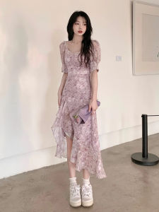 Guima แฟชั่นคอเหลี่ยมชุดดอกไม้แยกกระโปรงยาวผู้หญิงฤดูร้อนชาแบ่งชุดฝรั่งเศส Trend เดรสออกงานเดรสน่ารักชุดเดรสออกงานชุดจีนชุดราตรีออกงานชุด ลูกไม้ชุดแซกแฟชั่นผญชุดออกงานชุด ผ้าไทย สวย ๆ ๆเดรสออกงานหรูๆเดรสกระโปรง2024