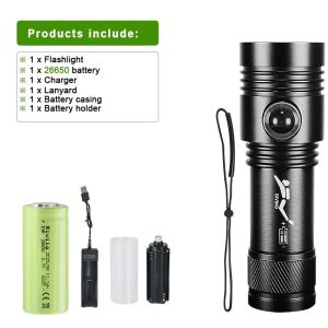 Professional LED Diving Flashlight 5800000LM Super Bright Scuba Diving Flashlight Underwater 800M Dive Torch IPX8 Diving Lantern