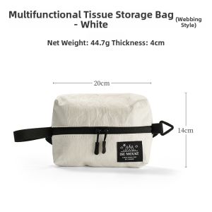 Outdoor DuPont Paper Towel Storage Bag Simple Car Mounted Tissue Box Camping Hanging Miscellaneous Items Bag Wash Makeup Bag