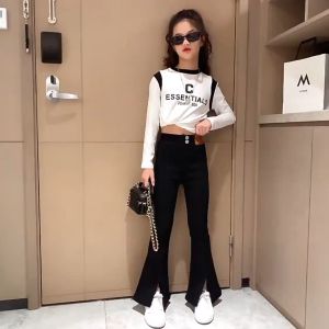 พร้อมส่ง 🔥กางเกงขาบานเด็กผู้หญิง กางเกงเด็ก กางเกงขายาว กางเกงลำลองทุกแบบ ของหนูน้อย  กางเกงยีนเด็กญ10