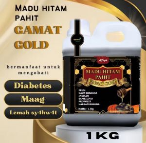 Madu Hitam Pahit Gamat Gold 1 kg trapi Rukyah plus Daun Bidara