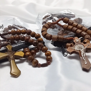 Kalung Rosario Eksklusif Devosi Rosario 77 Bapa Kami Kayu Galih KELOR Original
