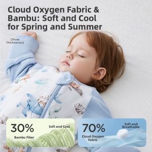 JoynCleon | Bamboo Cotton Newborn Integrated Sleep Sack