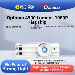 Optoma EH412 4500 ANSI Lumens Full HD 1080p Wireless WiFi Home Cinema Projector for Online Classes Teaching Business Meetings