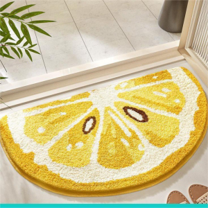 VIKAMA Cute Fruit Shaped Floor Mat Bathroom Non Slip Carpet Bedroom Entrance Soft Floor Mat Home Decoration