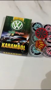 Biji Karambol Biasa Tebal 5 mm Motif VW Volkswagen / Random | Koin Krambol Satu Lapis Original | Keping Kerambol 5mm | Coin Carambol Carrom Games