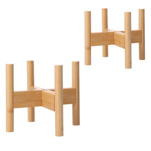 2Pcs Drink Dispenser Stand Wood Flowerpot Holder Adjustable Beverage Jug Stand Water Pitcher Stand Dispenser Stand for Home New