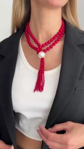Ingemark | Ingemark 4 Colors Trendy Simple Acrylic Round Beads Pendant Choker Necklace Women Creative Tassel Pendent Neck Chain New Jewelry
