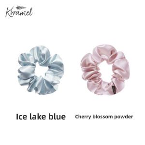KRRAMEL | Luxury Silk Scrunchie Light Blue Birthday Gift