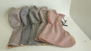 Khẩu trang vải dạng yếm che nắng toàn diện họa tiết chấm bi vải tách nhiệt cao cấp nhiều màu