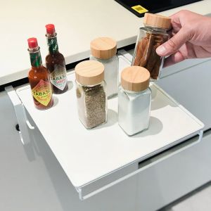 New Extends Countertop Storage Rack Cabinet Door Hanging Table Board Kitchen Organize Countertop Shelf Auxiliary Table Baff