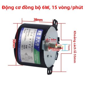Động Cơ Đồng Bộ Dây Đồng Tốc Độ Thấp 2 Chiều 220V