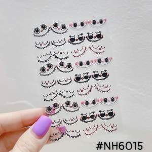 Sticker mặt vẽ dán charm thú bột không cần vẽ vời tiện lợi