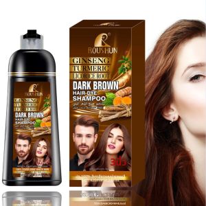 แชมพูสำหรับผมหงอกสีน้ำตาลเข้มขนาด420มล./14.2ล. ออนซ์สำหรับผมสีเทาติดทนนานอย่างเป็นธรรมชาติแชมพูแห้งสำหรับผู้ชายและผู้หญิง