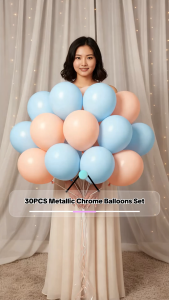 【Ready Stock】20/40pcs 10Inch Metallic Chrome Thick Latex Balloons Globos for Wedding Birthday Gender Reveal Baby Shower Christening Party Decor Mura