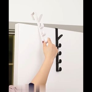 ONE-C959 Gantungan Pintu Lemari Baju Topi Tas 5 Hook Tanpa Paku / Hanger Gantungan Baju Hanger