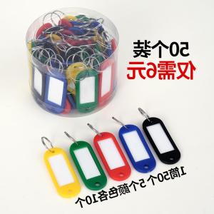 Key Holder Tag Name Badge Metal Material Small Circle Keychain Identification Label Storage Creative Gifts Youthful Brand