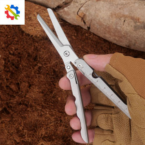 EDC Portable emergency scissors Stainless steel outdoor Multifunctional fold Scissors For camping tools