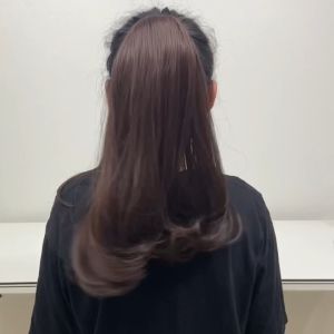 วิกผมผู้หญิง 36cm หางม้า ผมปลอมผู้หญิง แฮร์พีชหางม้า ผมหางม้าลอนงูมธรรมชาติ คุณประทับ รสชาติ