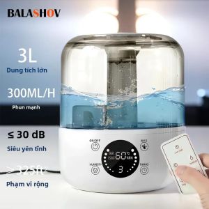 Máy Tạo Độ Ẩm Siêu Âm Lớn 3L Có Điều Khiển Từ Xa Tạo Sương Mát Cho Phòng Ngủ Gia Đình Cây Trồng - Máy Tạo Độ Ẩm Máy Khuếch Tán Tinh Dầu Chế Độ Ngủ Không Tiếng Ồn