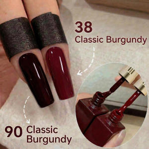 Hassleless 2Pc 15ml Wine Red & Hawthorn Red Gel Nail Polish UV/LED Soak Off Formaldehyde - Free for DIY Salon & Home Manicures